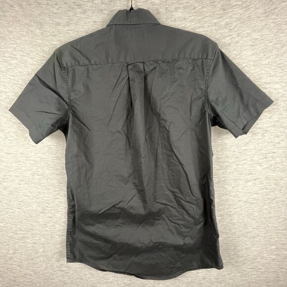US Polo Assn Button Down Short Sleeve Shirt Size Small Stretch Black - Picture 6 of 8